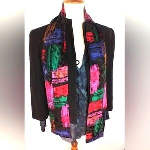 PAINTERLY JACQUARD SILK SCARF